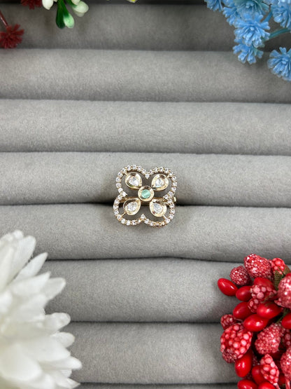 Harshada Moissanite Ring (Adjustable)