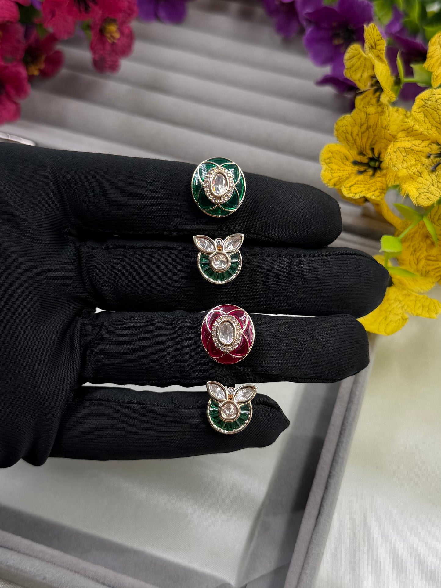 Neela Moissanite Ring (Adjustable)