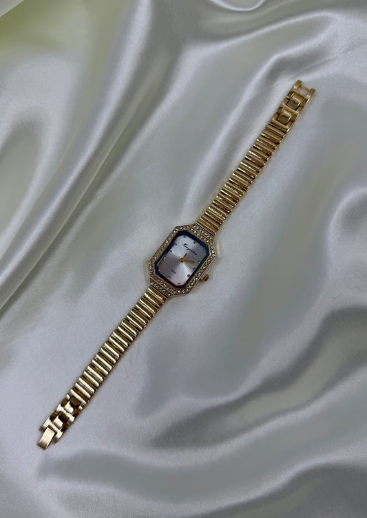 Vedanshi Gold Stainless Steel Watch (Adjustable)