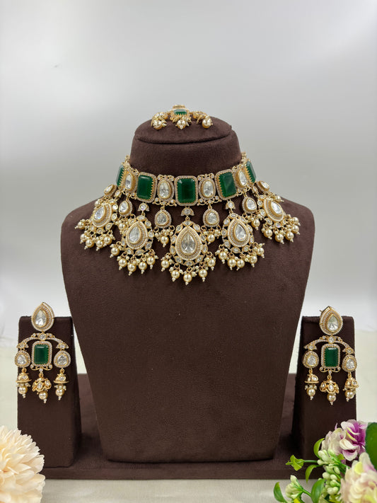 Mughal Meher Moissanite Kundan Necklace