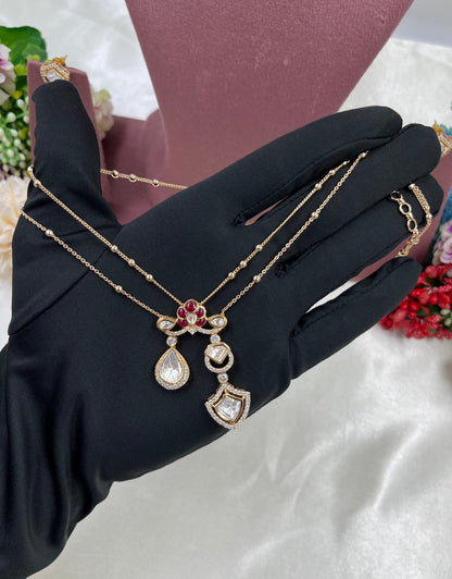 Regal Redance Premium Moissanite Chain Pendent