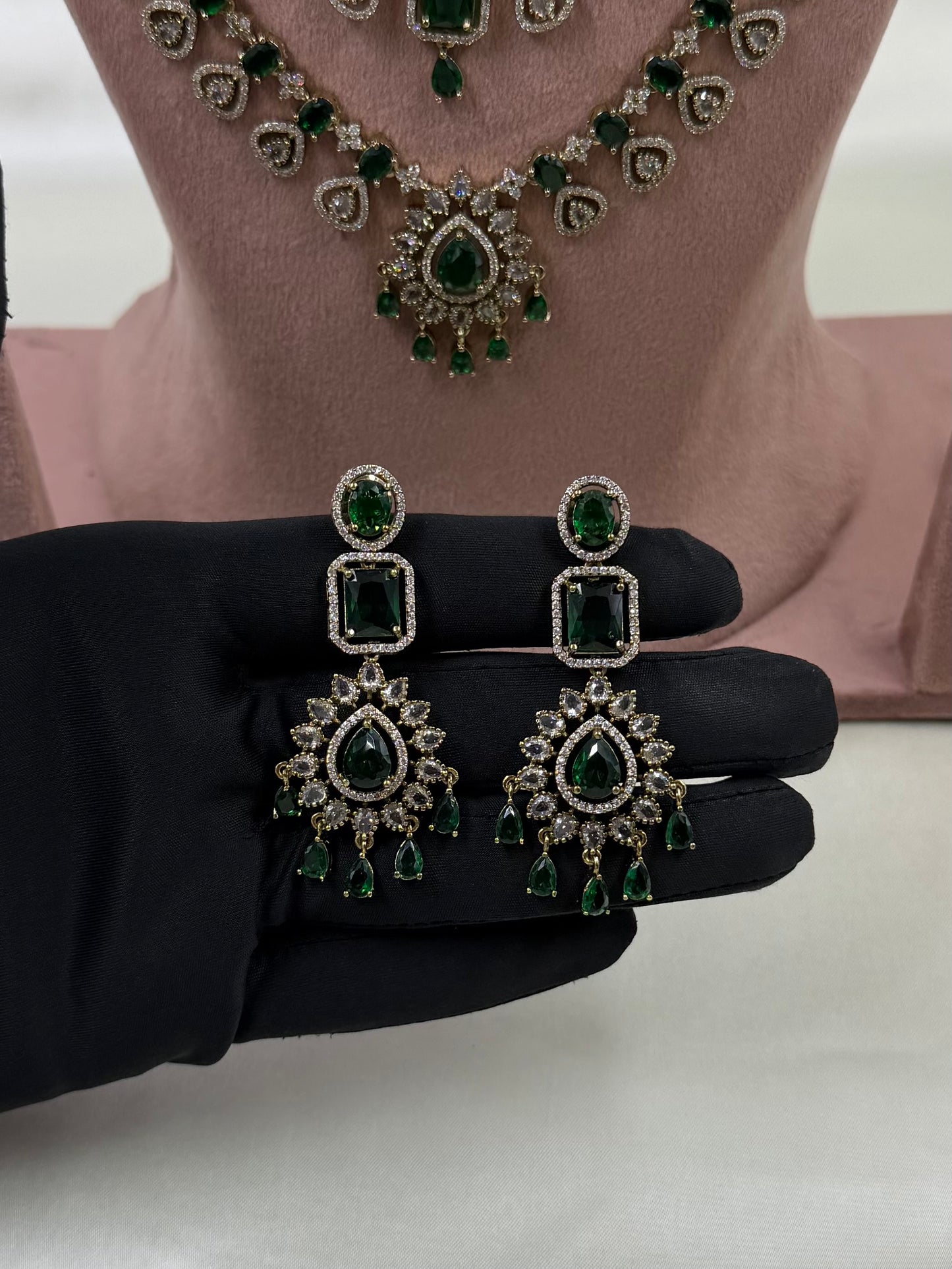 Nayana Triple Layer Victorian Necklace Set