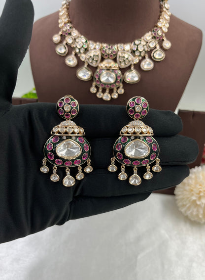 Mohani Premium Moissanite Drops Necklace