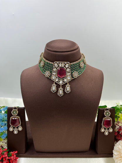 Kavya Moissanite Choker Necklace