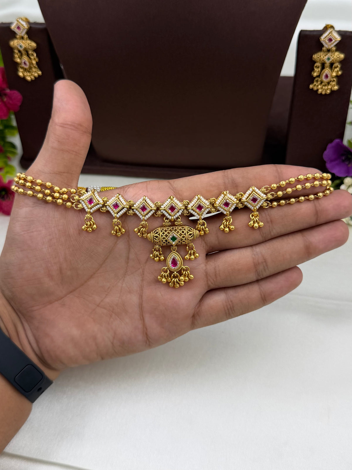 Meher Chorski Delicate Choker Necklace Set
