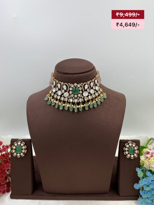 Soverian Polki Kundan Choker Necklace
