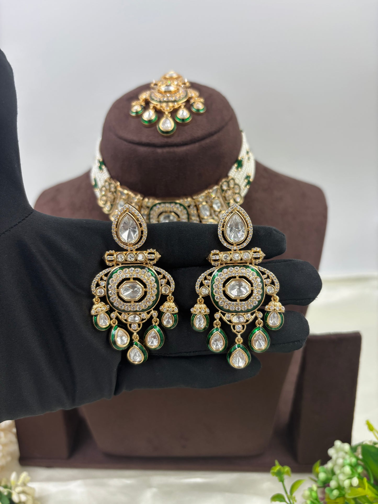 Zareen Jadau Moissanite Kundan Necklace