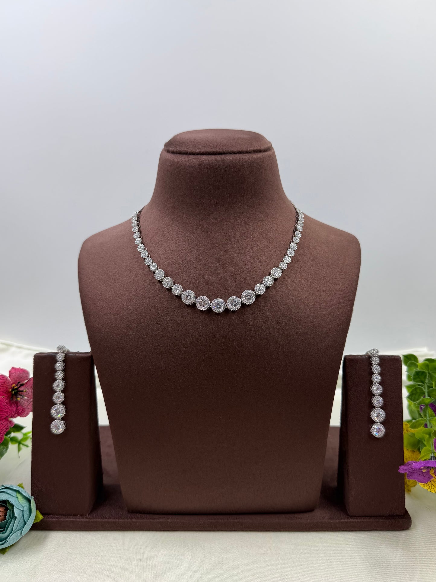 Mahi American Diamond Delicate Necklace