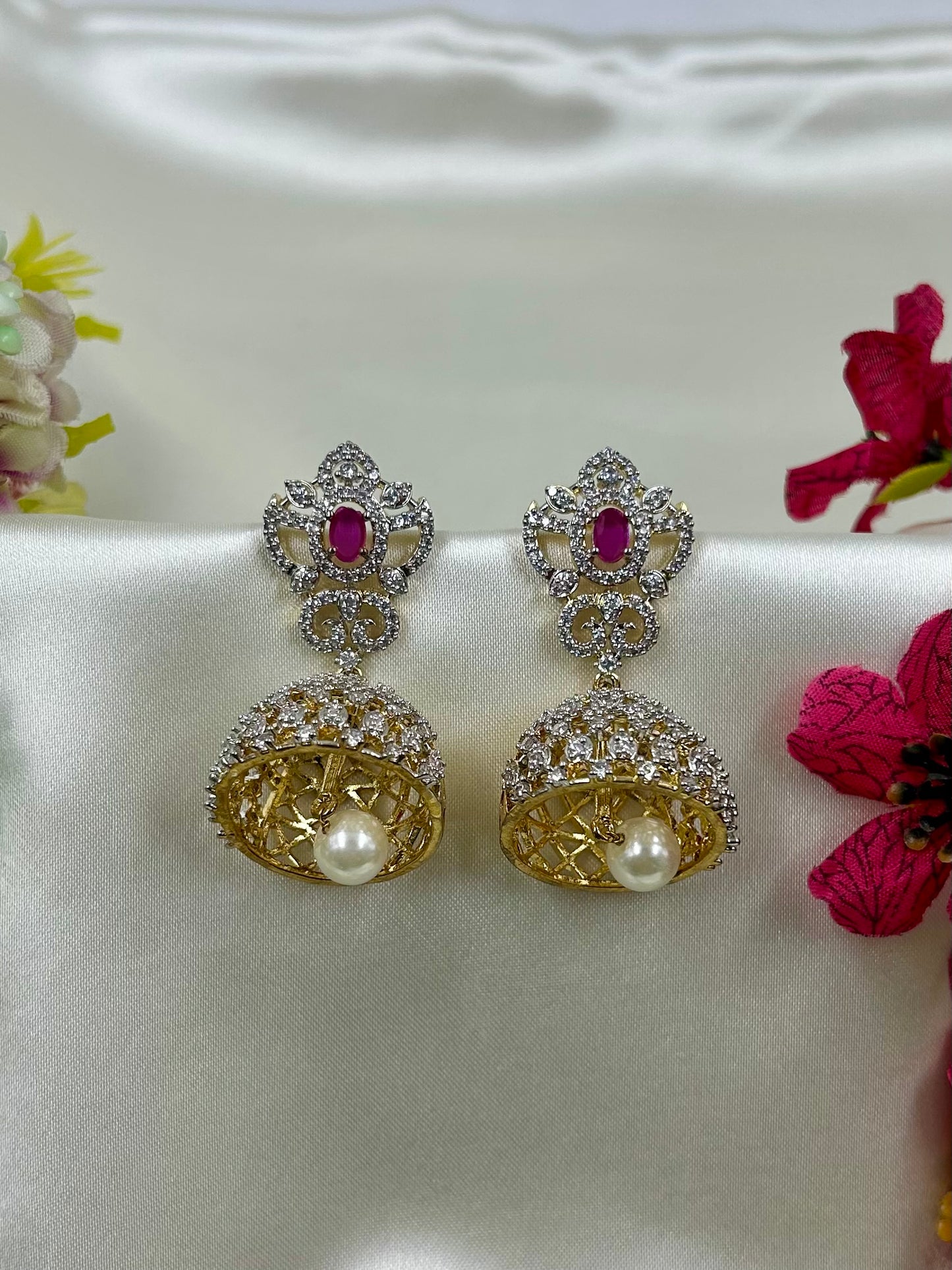Amity American Diamond Jhumka