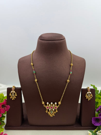 Neha Chorski Delicate Semi Long Necklace Set