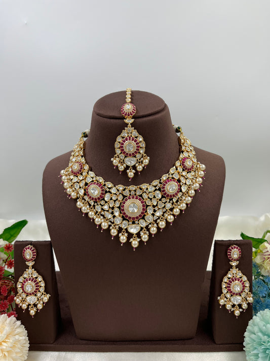 Premium Moissanite Kundan Necklace