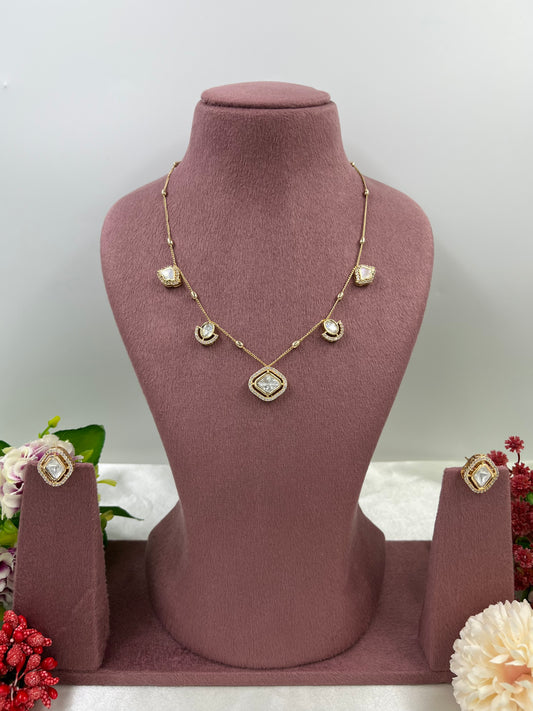 Juhi Moissanite Chain Necklace
