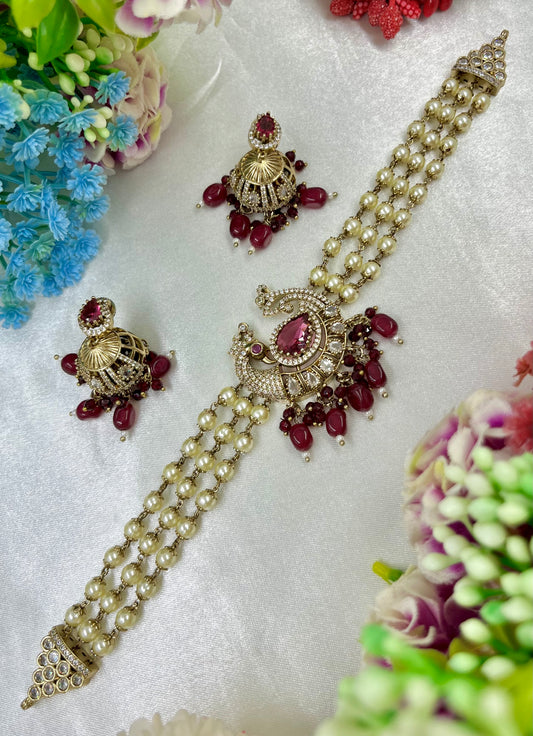 PearlAura Premium Victorian Choker