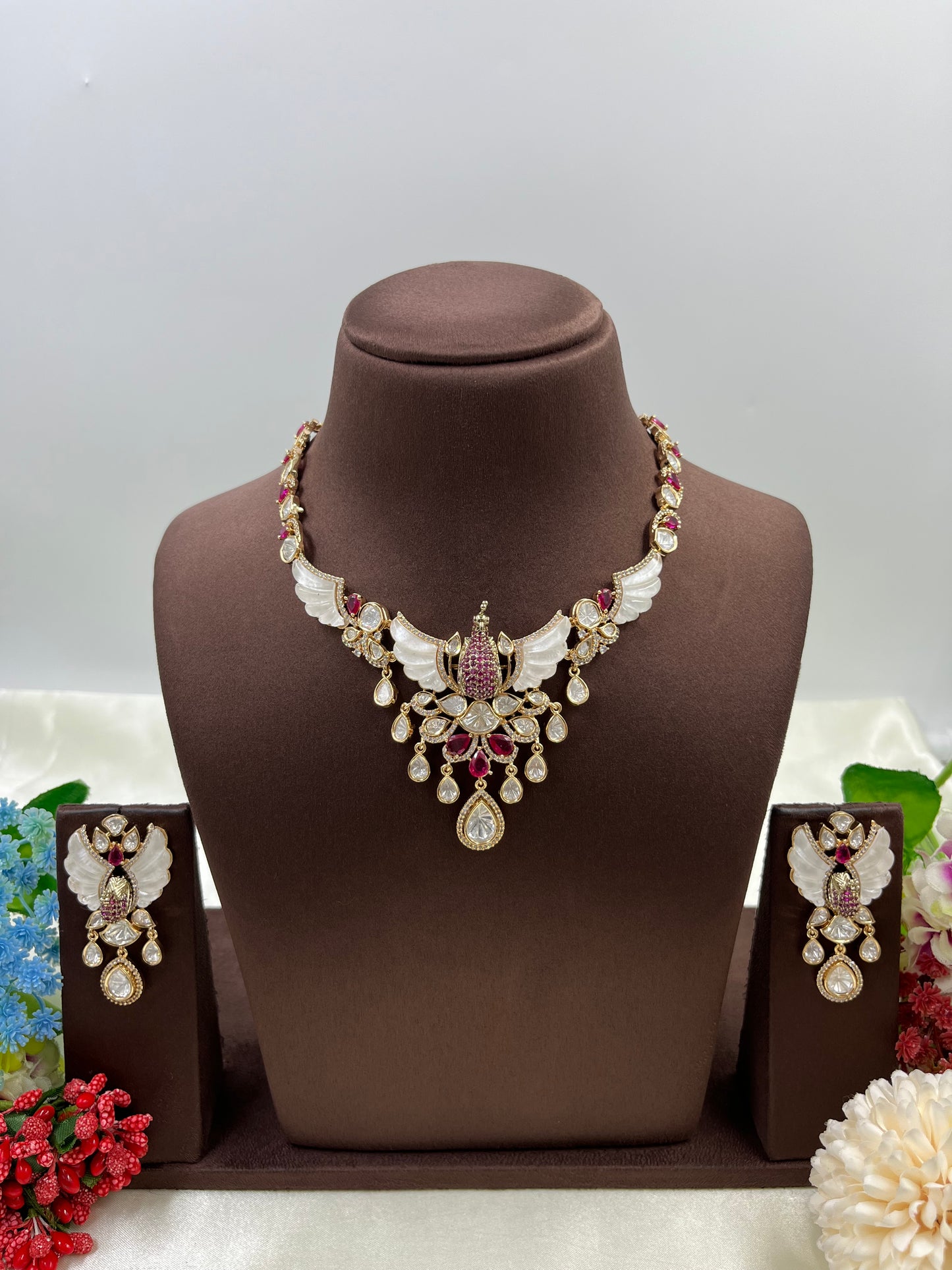 3D Peacock Moissanite Necklace