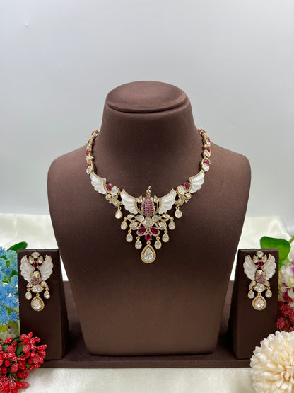 3D Peacock Moissanite Necklace