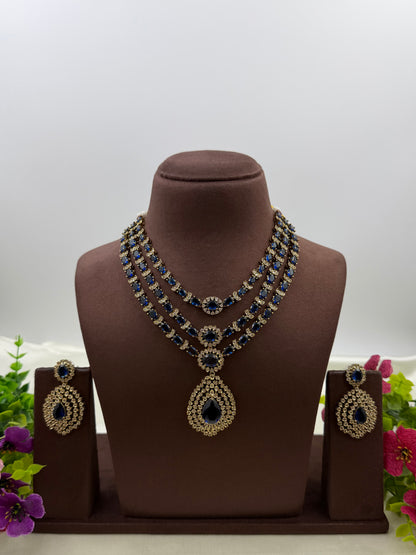 Roshni Victorian Three Layer Necklace Set