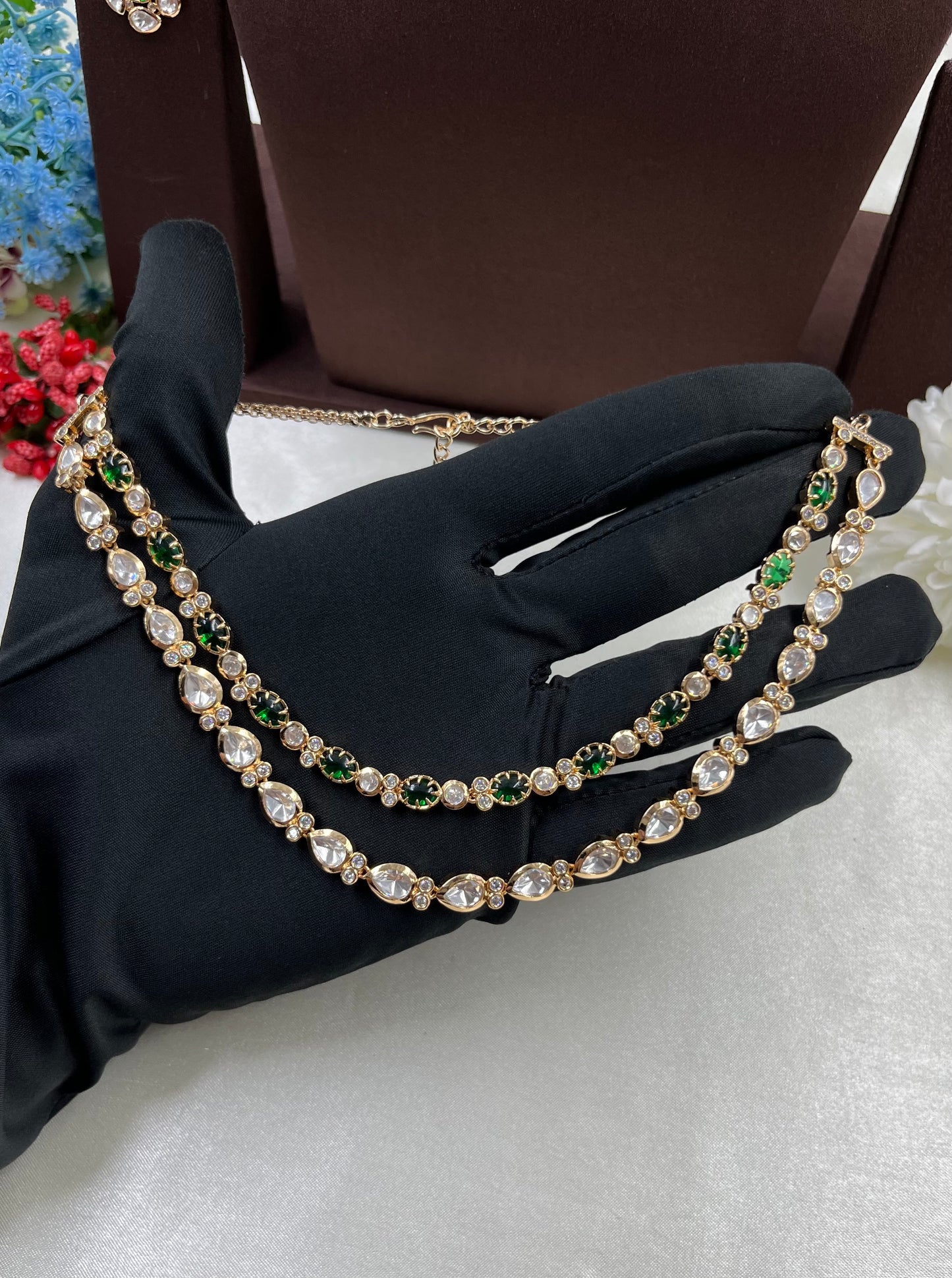 Madhavi Moissanite Delicate Necklace
