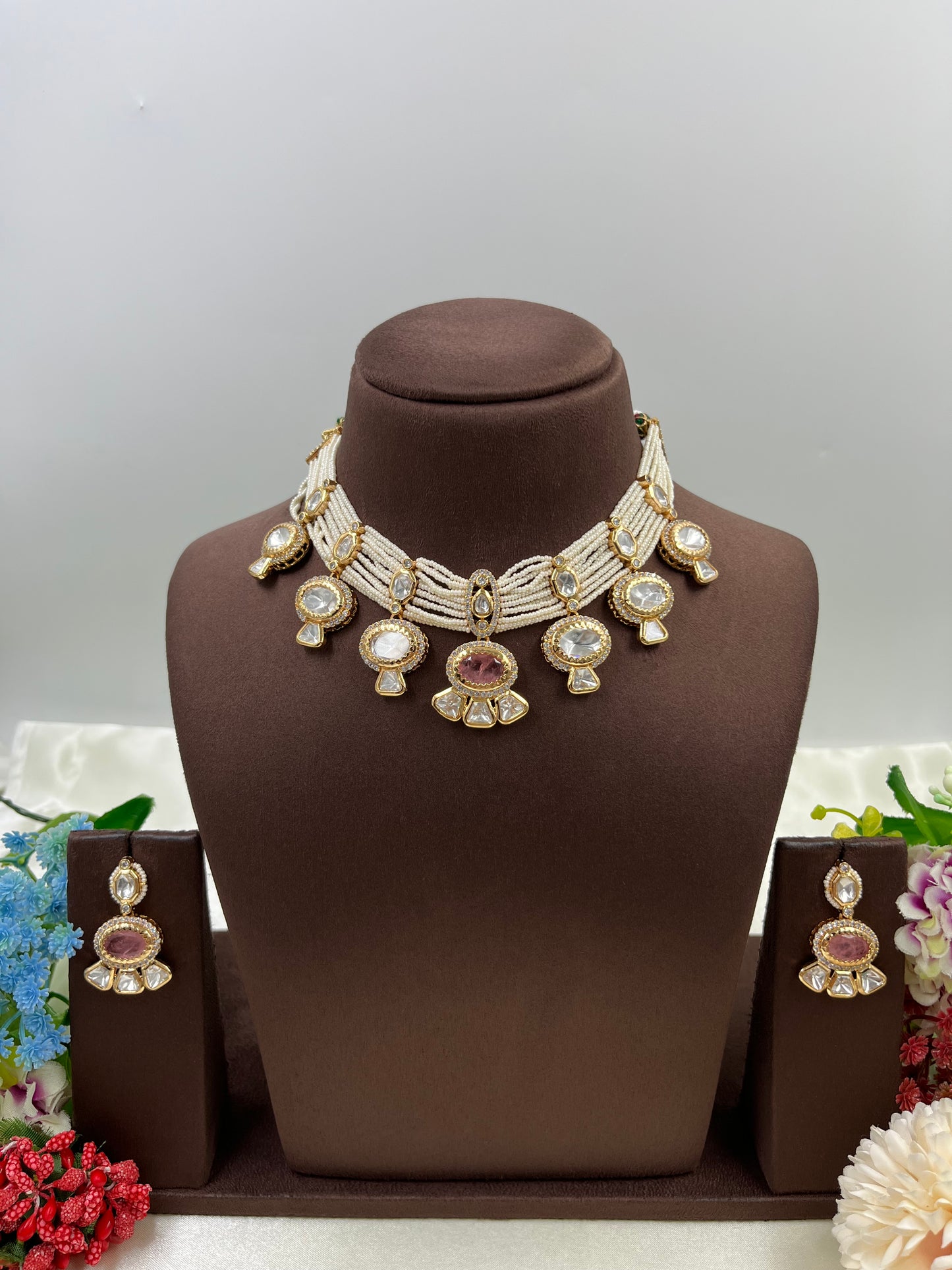 Sara Moissanite Moti Necklace