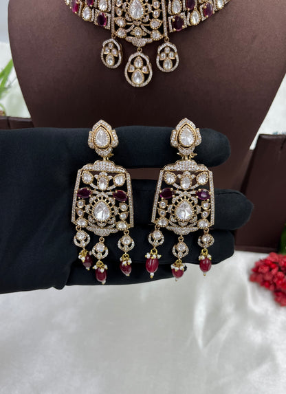 Jijabai Premium Moissanite Kundan Choker