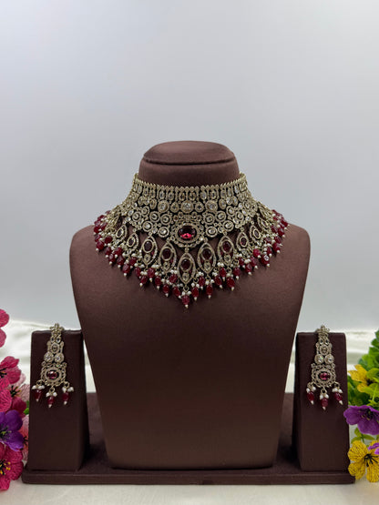 Vinita Victorian Choker Necklace Set