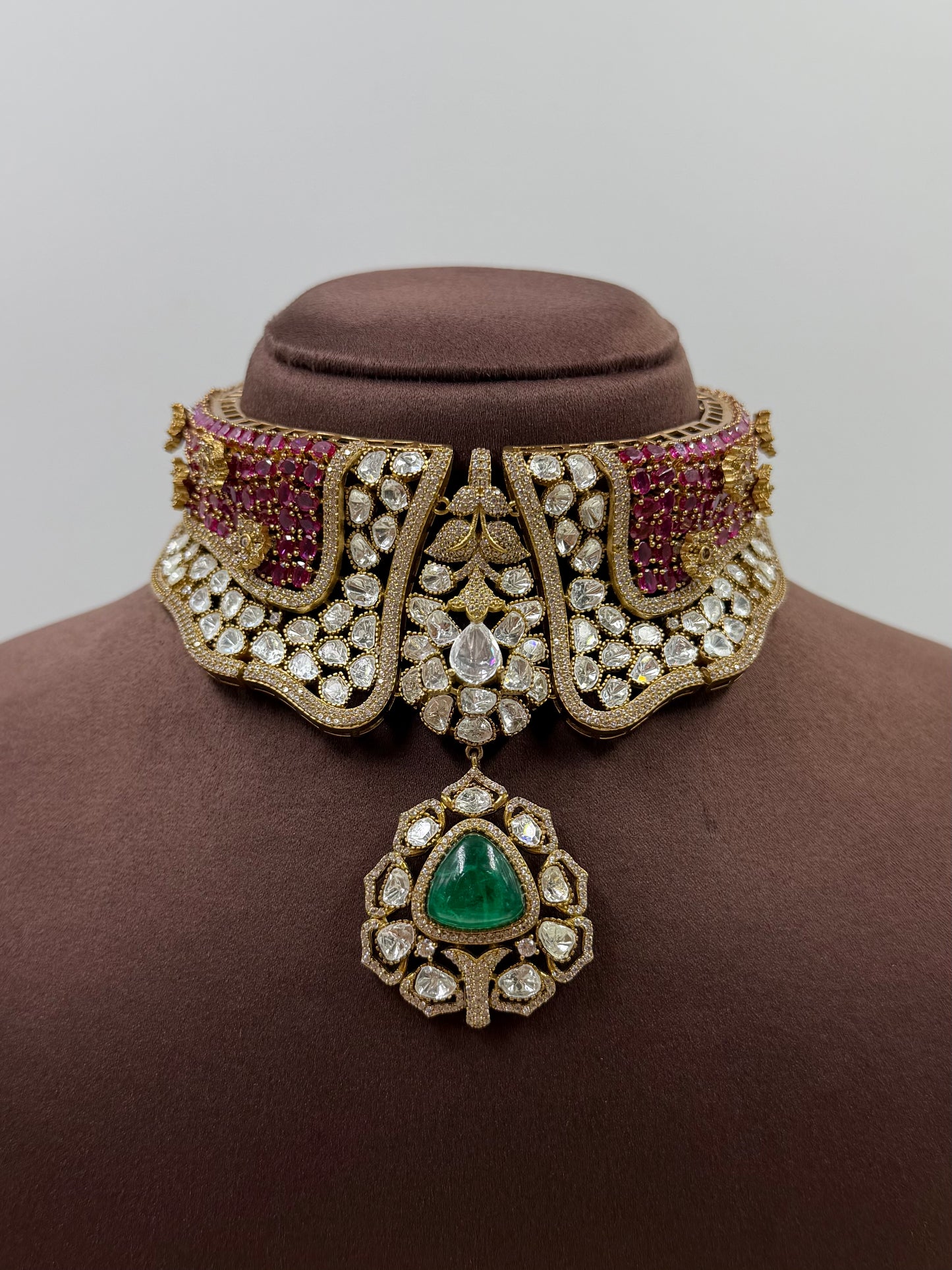 Supriya Jaipuri Kundan Choker Necklace Set