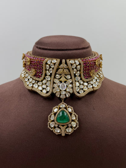 Supriya Jaipuri Kundan Choker Necklace Set