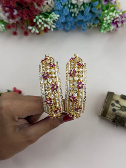 Karishma Moissanite Bangles (Openable)