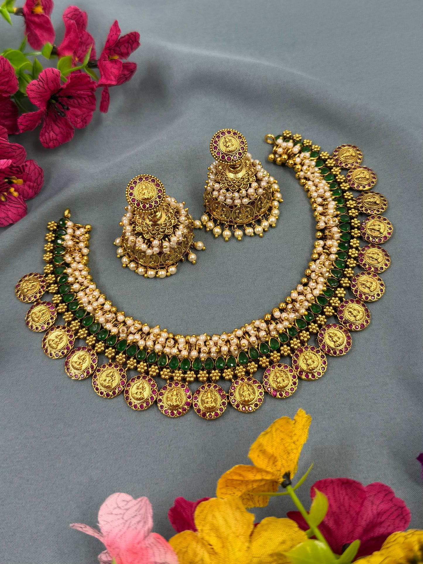 Lakshmi South Temple Traditional Necklace Set
