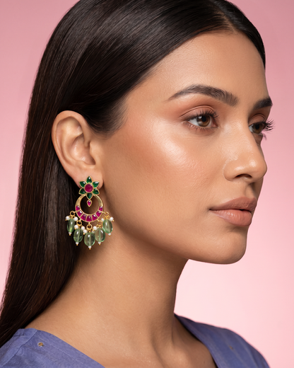 Tara Jadau Pachi Kundan Earring