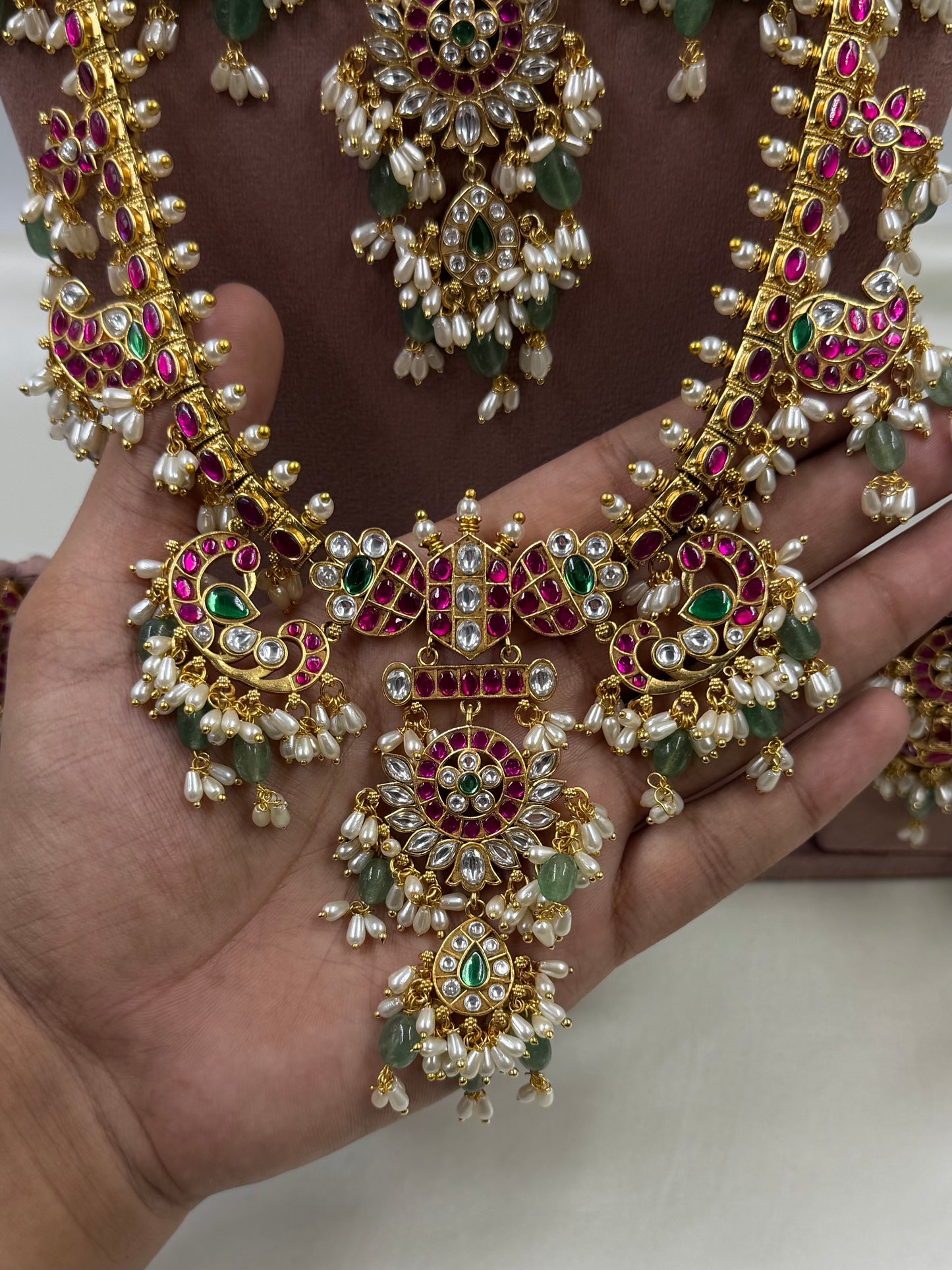 Prabha Jadau Kundan Combo Set