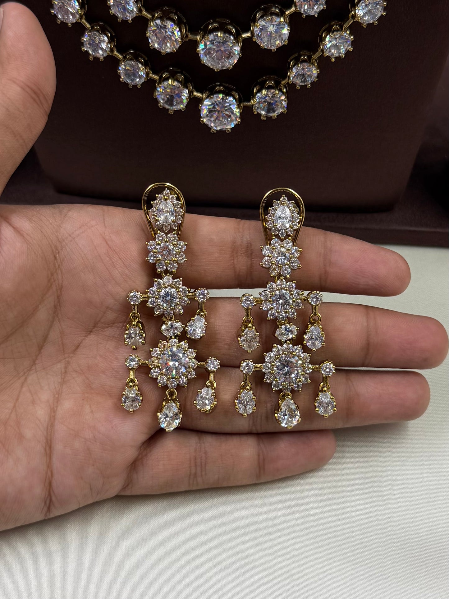 Isha Inspired Premium CZ Layer Necklace