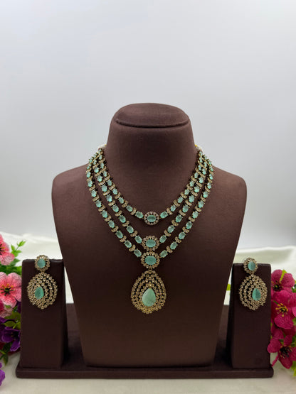 Roshni Victorian Three Layer Necklace Set