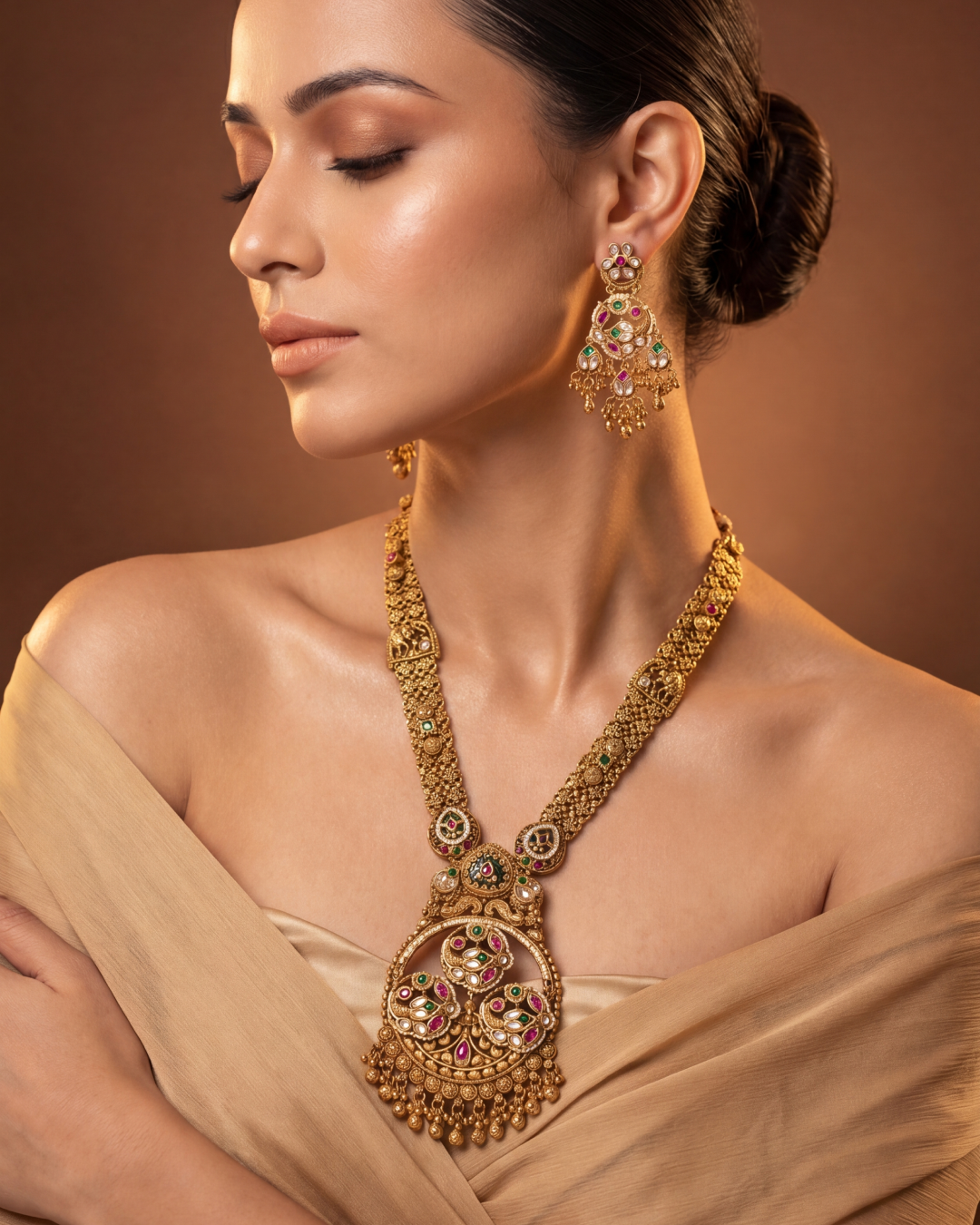 Aditi Heritage Long Necklace Set
