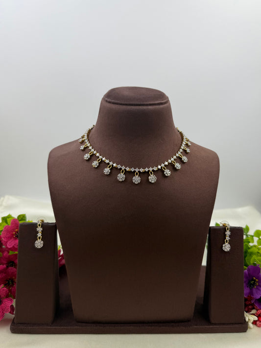 Alia American Diamond Delicate Necklace Set