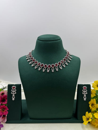 Hazel American Diamond Necklace