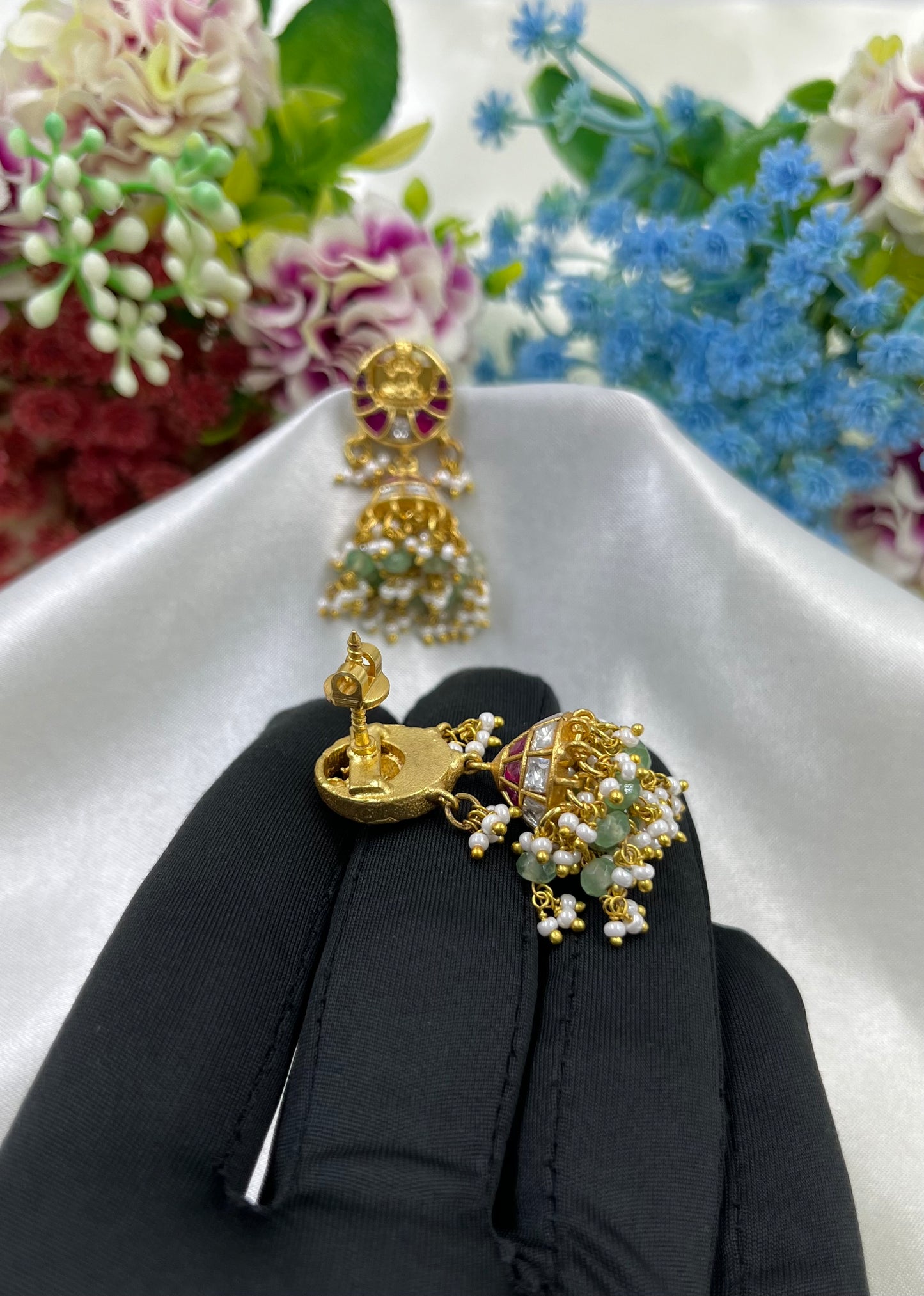 Jahnvi Jadau Pachi Kundan Jumka