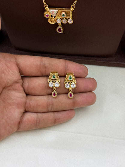 Sakshi Chorski Delicate Semi Long Necklace Set