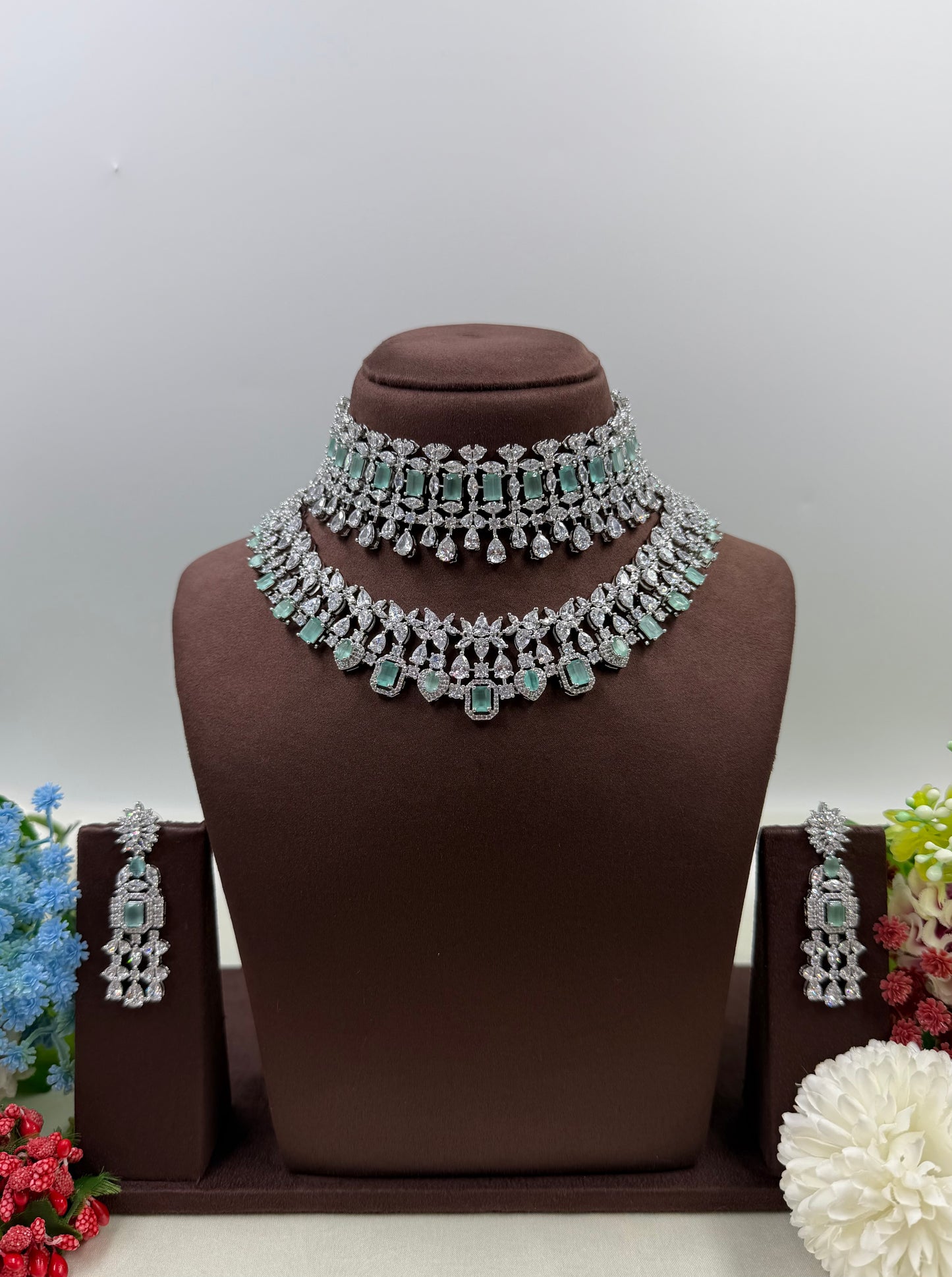 Priya American Diamond Premium Combo Set