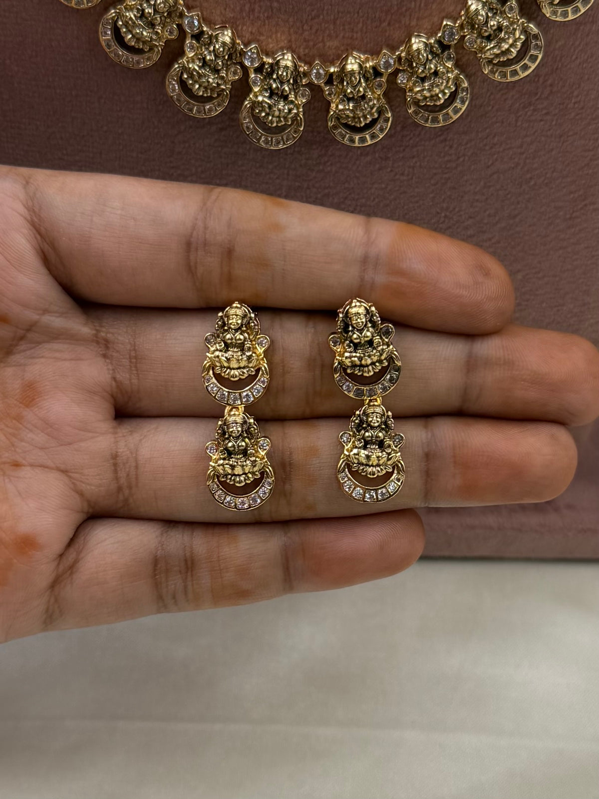 Sakshma South Temple Combo Necklace Set