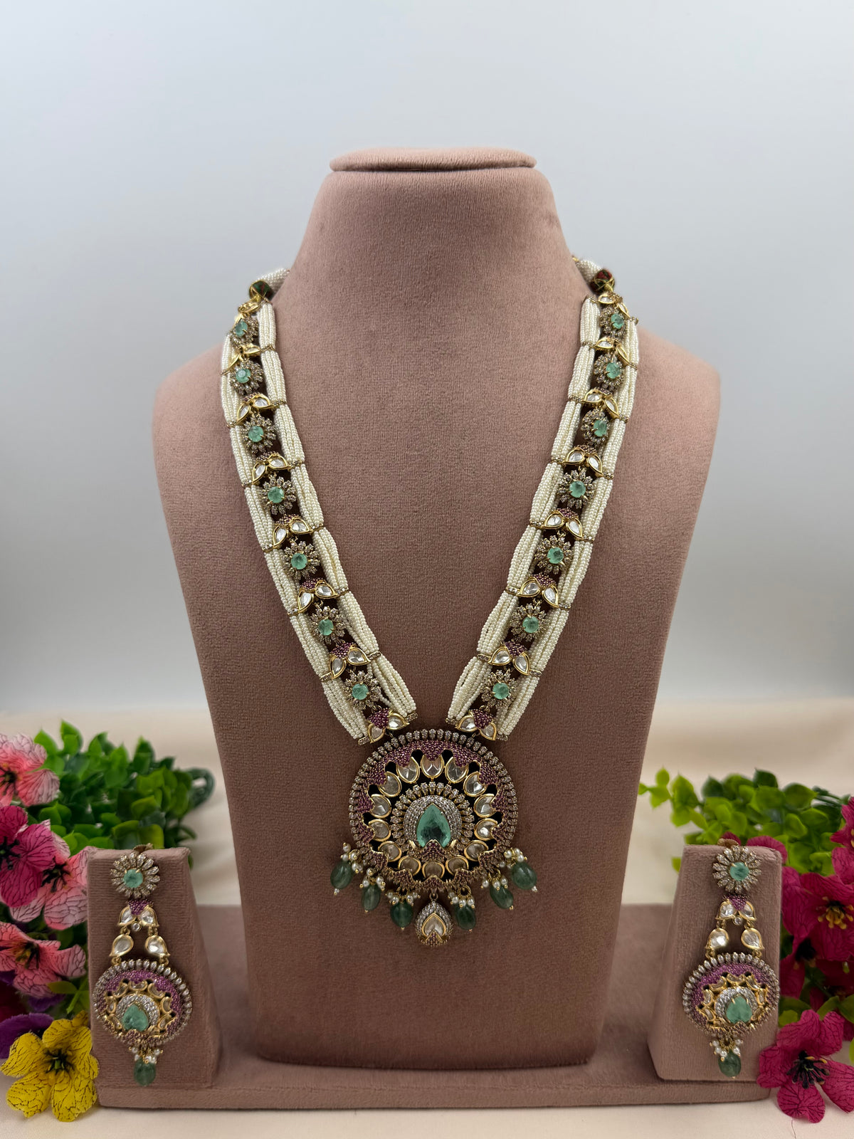 Anuradha Jaipuri Long Necklace Set