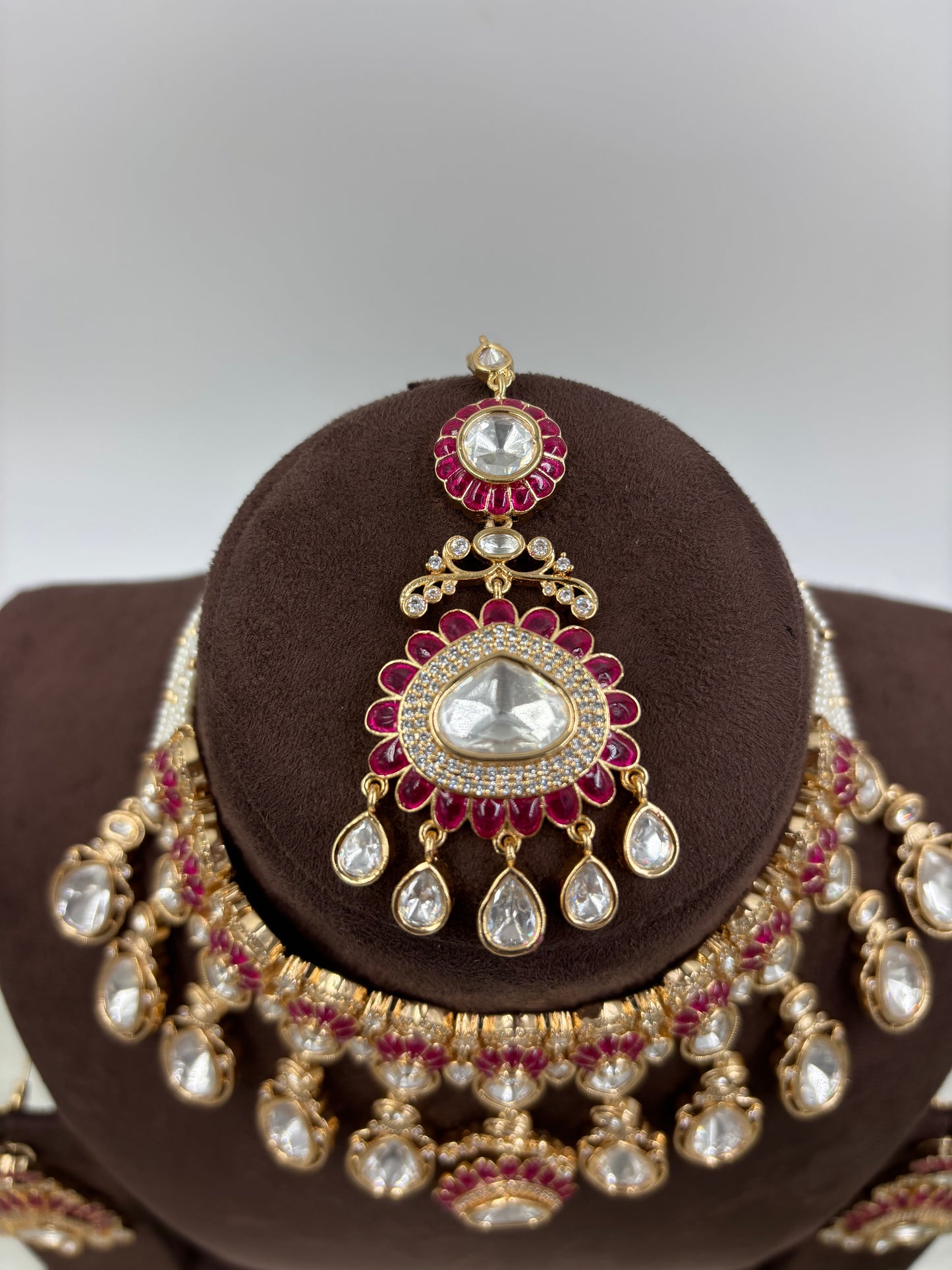 Zarena Moissanite Kundan Necklace Set
