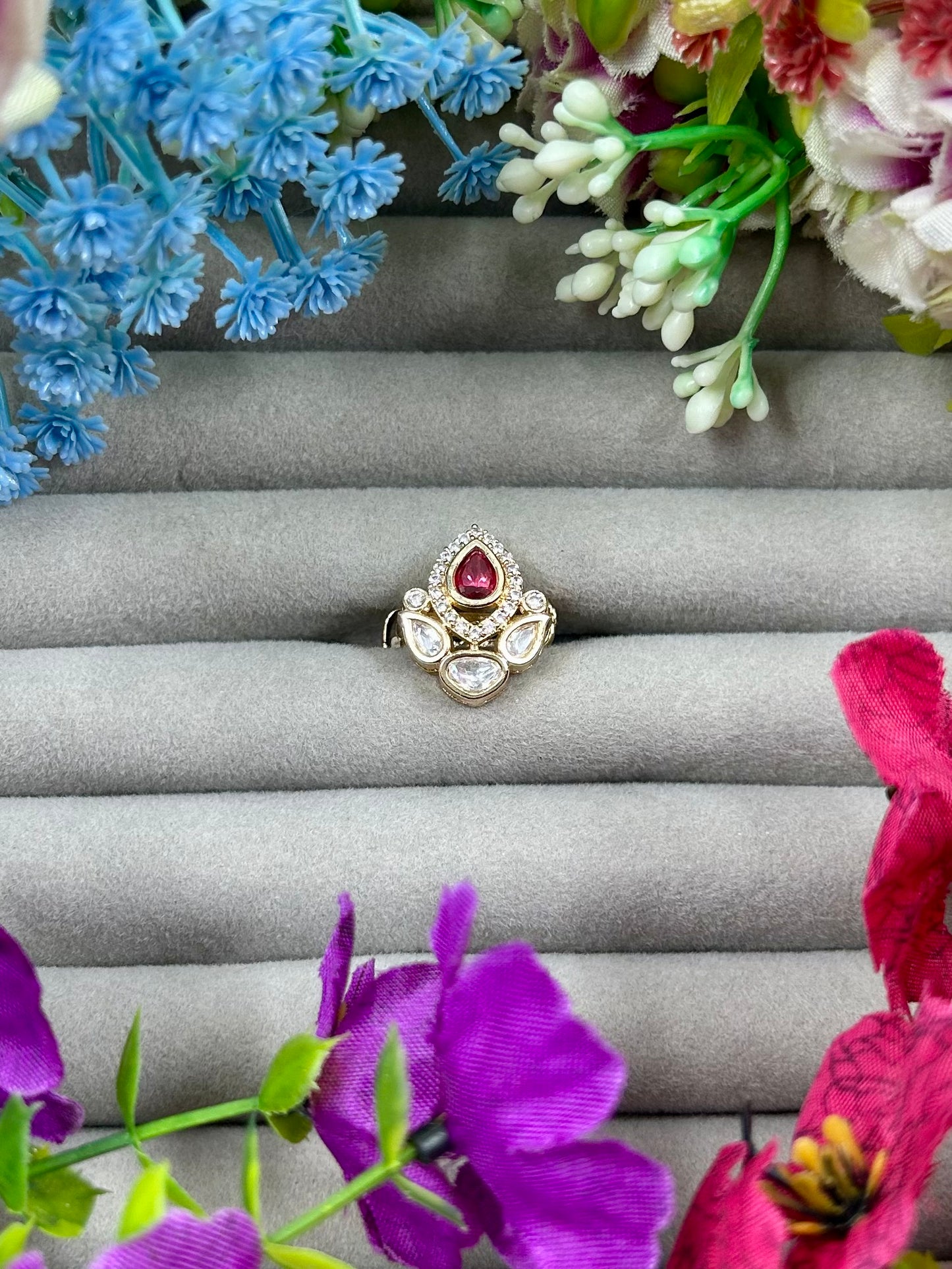 Nalini Moissanite Ring (Adjustable)