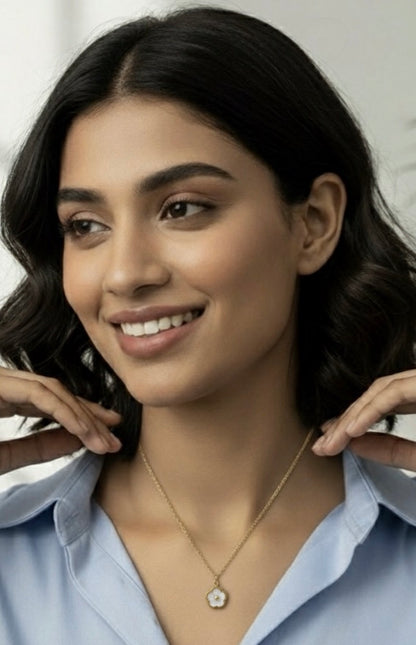 White Charm Necklace