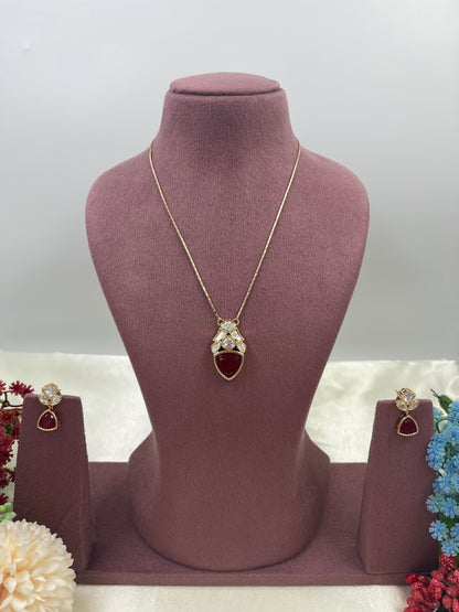 Ornate Moissanite Chain Pendant