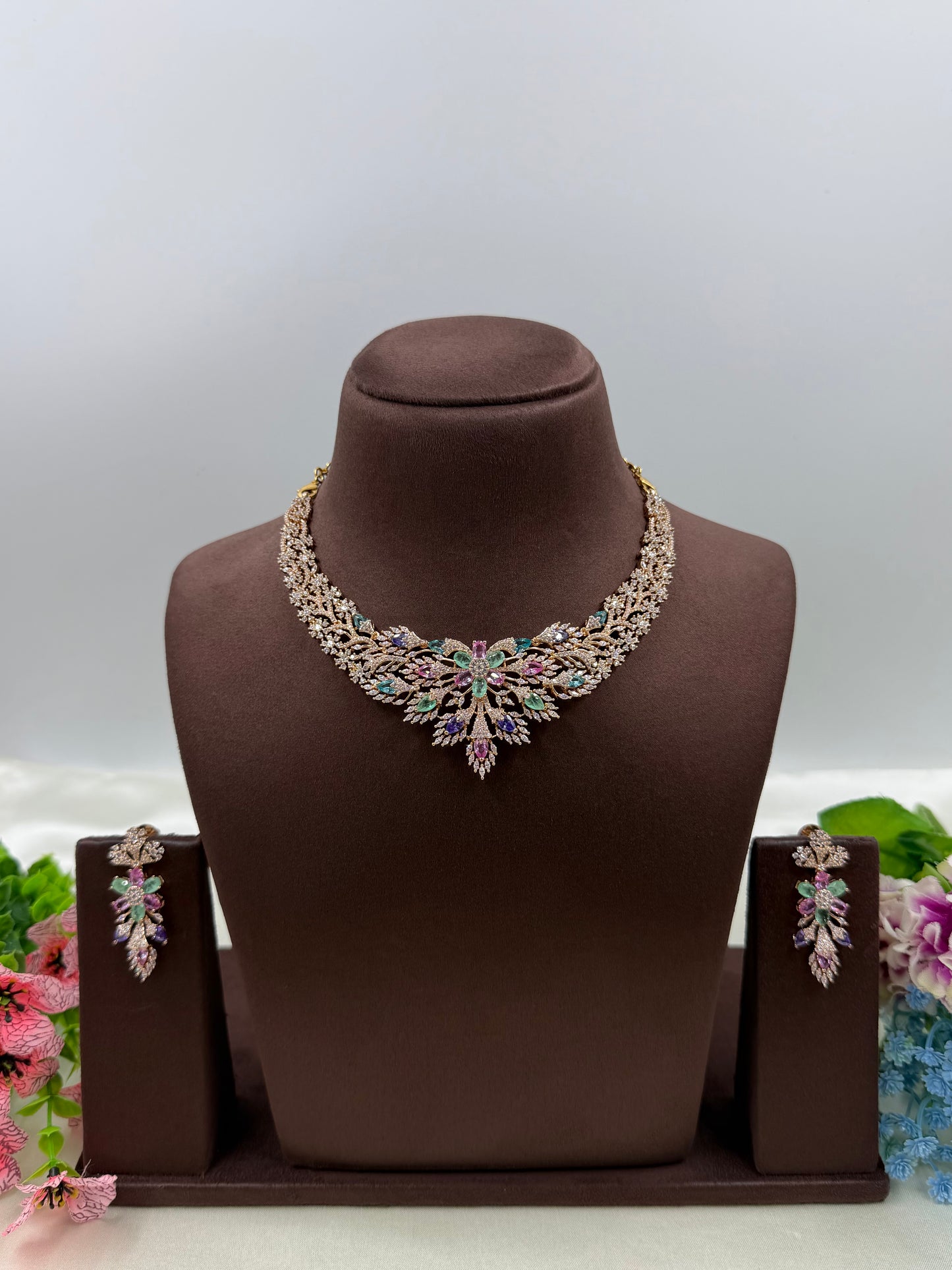 Enola American Diamond Necklace Set