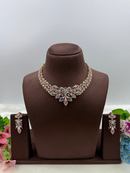 Enola American Diamond Necklace Set