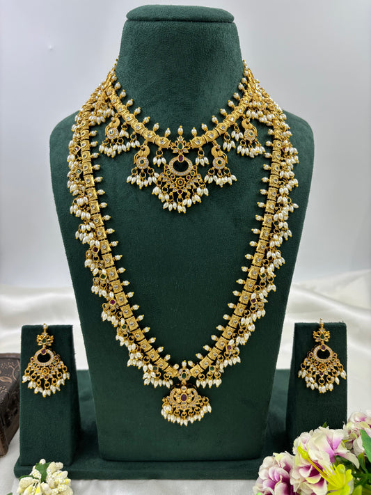 HEERA TRADITIONAL GOLD PLATED COMBO SET