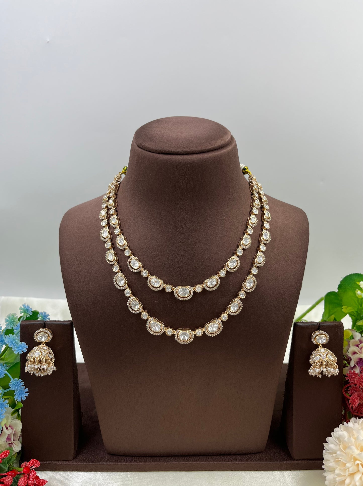 Hiya Dual laring Moissanite Necklace