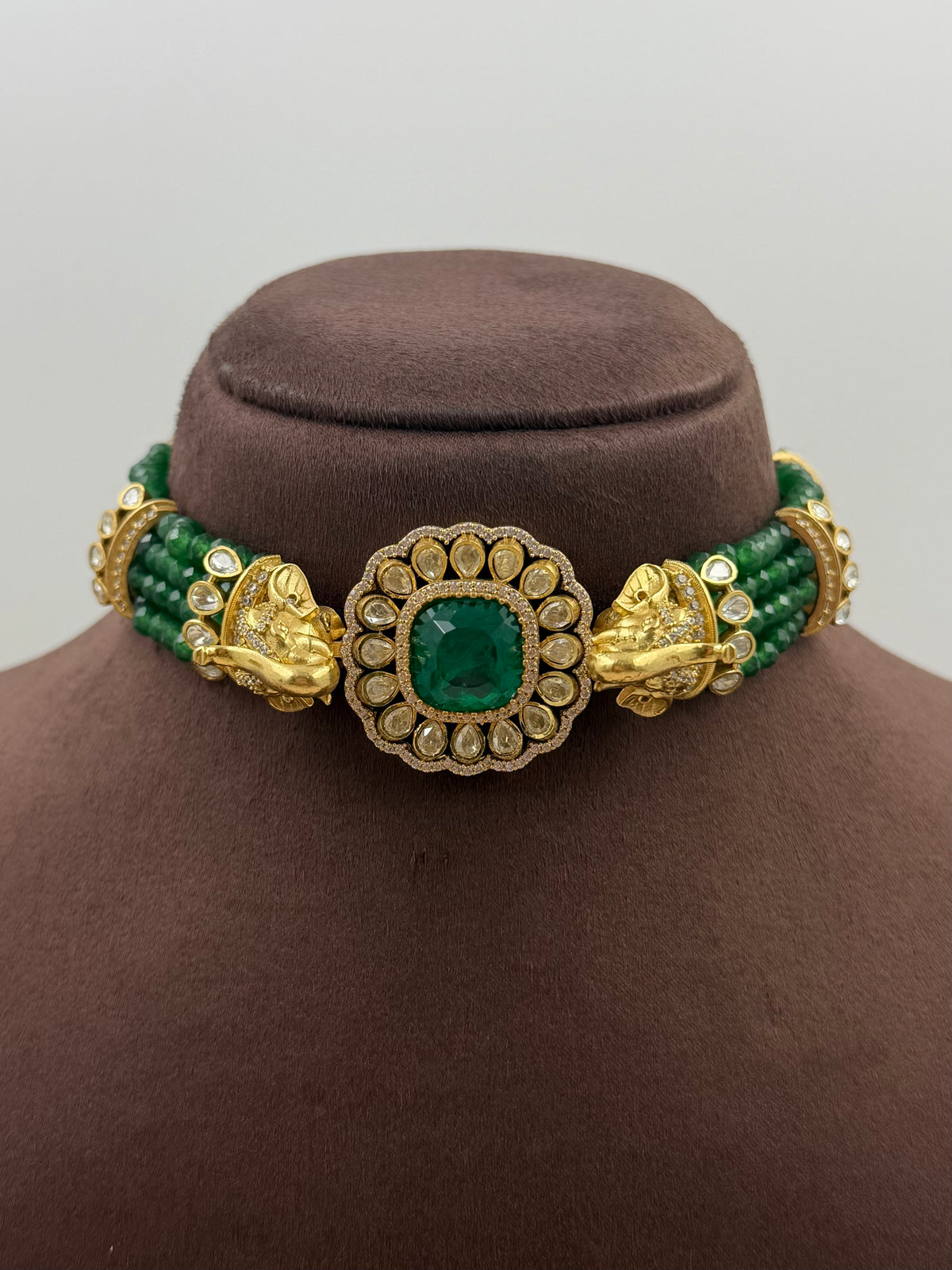 Pratibha Moissanite Choker Necklace Set