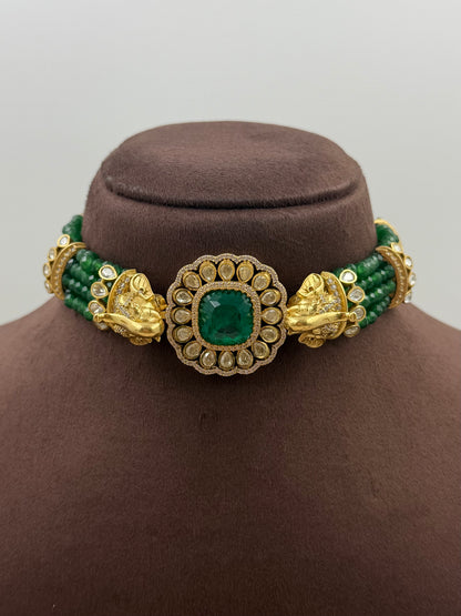 Pratibha Moissanite Choker Necklace Set